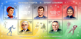 318416 MNH RUSIA 2013 22 JUEGOS OLIMPICOS DE INVIERNO SOCHI 2014 - DEPORTISTAS LEGENDARIOS - Used Stamps