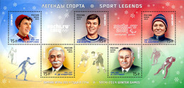 318416 MNH RUSIA 2013 22 JUEGOS OLIMPICOS DE INVIERNO SOCHI 2014 - DEPORTISTAS LEGENDARIOS - Usados