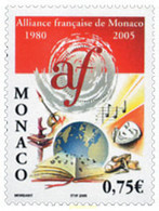 161179 MNH MONACO 2004 25 ANIVERSARIO DE ALLIANCE FRANÇAISE - Altri & Non Classificati