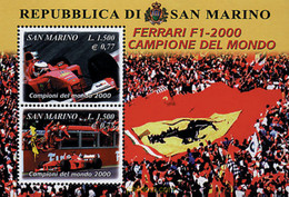 86348 MNH SAN MARINO 2001 FERRARI CAMPEON DEL MUNDO DE FORMULA 1 - Used Stamps