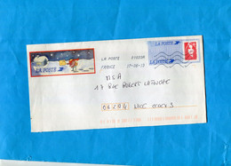 P A P-entier Postal 2806 EL  Marianne Du Bicentenaire+illuistration -la Poste En Hiver -cad 2013 - Overprinted Covers (before 1995)