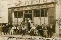 Rosny Sur Seine * Carte Photo * Devanture Vins Café Billard HAMON Hôtel De La Poste Restaurant Ecuries & Remises - Rosny Sur Seine