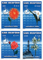 93187 MNH SAN MARINO 2001 EUROFLORA 2001 - Usati