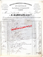 14- CAEN- RARE  LETTRE 1877- E. HAMELIN- FREDERIC CAUVILLE-PAPETERIE - A M. LEBOUTEILLER NOTAIRE A CAEN- - Drukkerij & Papieren