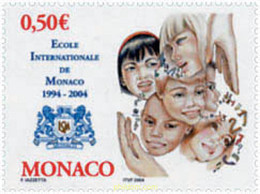 138806 MNH MONACO 2004 10 ANIVERSARIO DE LA ESCUELA INTERNACIONAL DE MONACO - Autres & Non Classés