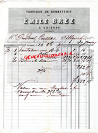 14- GUIBRAY- RARE LETTRE 1895- EMILE BREE FABRIQUE BONNETERIE- ALLANCHES - Kleidung & Textil