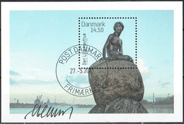 Martin Mörck. Denmark 2013.  100 Anniv  The Little Mermaid Michel Bl.51  USED. Signed. - Hojas Bloque