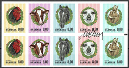 Martin Mörck. Denmark 2016. Animals On The Farm Michel 1870-1874, Coil Sheet  MNH. Signed. - Blocks & Sheetlets