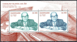 Martin Mörck. Denmark 2021. 100 Anniv Czeslaw Slania. MNH. - Blocchi & Foglietti