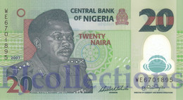 NIGERIA 20 NAIRA 2007 PICK 34b POLYMER UNC - Nigeria