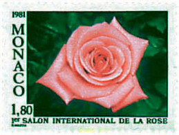 96938 MNH MONACO 1981 PRIMER SALON INTERNACIONAL DE LA ROSA EN MONTECARLO - Otros & Sin Clasificación