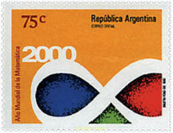 75790 MNH ARGENTINA 2000 AÑO MUNDIAL DE LAS MATEMATICAS - Usados