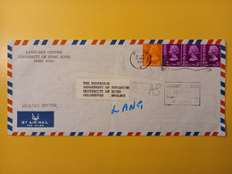 1979 BUSTA INTESTATA AIR MAIL HONG KONG  BOLLO QUEEN ELIZABETH OBLITERE'  FOR ENGLAND - Briefe U. Dokumente