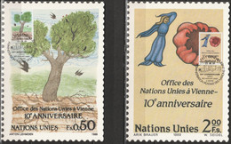 UNO Genf 1989 MK  MiNr.178 - 179  10 Jahre Wiener Büro Der UNO ( D 5345 ) Günstige Versandkosten - Maximum Cards