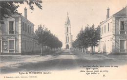 Eglise De MORCENX (Landes) - Lou Meù Cluché, Dret Coum ùn May Que's Quilhe, Aùta Claroun Coum Un Array ... - Précurseur - Morcenx