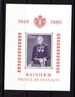 Monaco - 1989 - BF Rainier III  -  Neufs** - MNH - Blocs