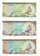 MALDIVES - 2, 5, 10 Rufiyaa (SET) 1983. P9-11, UNC (MAL001) - Maldive