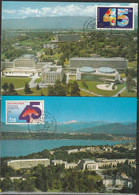 UNO Genf 1990 MK  MiNr.188 - 189  45 Jahre UNO ( D 5633 ) Günstige Versandkosten - Maximumkarten