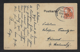 Allemagne N°98 - 7½pfg Obl. L'ambulant AACHEN-St-VITH (EIFEL):ZUG 621 BAHNPOST S/C.V. Du 5-II-1917 Vers Malmédy. LOT 196 - OC55/105 Eupen & Malmédy