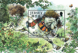 94920 MNH JERSEY 2002 AÑO LUNAR CHINO - AÑO DEL CABALLO - Astrologie