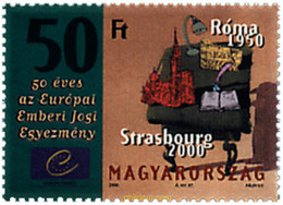 66473 MNH HUNGRIA 2000 50 ANIVERSARIO DE LA DECLARACION EUROPEA DE LOS DERECHOS HUMANOS - Used Stamps