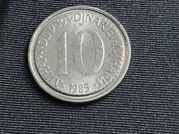 Münze Münzen Umlaufmünze Fehlprägung Jugoslawien 10 Dinar 1985 - Yugoslavia