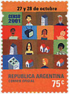 77982 MNH ARGENTINA 2001 CENSO 2001 - Gebruikt