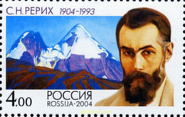 157098 MNH RUSIA 2004 HOMENAJE A S. N. RERIKH - Usati