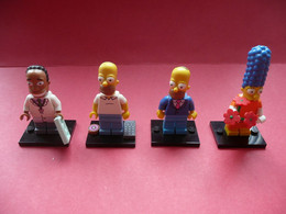 LOT 4 FIGURINE LEGO THE SIMPSONS DR HIBBERT HOMER HOMER EN COSTUME MARGE EN TENUE DE SOIREE  DE 71005 71009 - Figurine
