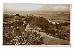 Real Photo Postcard, Sussex, Arundel, Bury Hill, Road, Car, Landscape. - Arundel