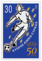 145253 MNH CHIPRE 2004 50 ANIVERSARIO DE LA UEFA - Championnat D'Europe (UEFA)