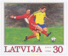 146295 MNH LETONIA 2004 EUROCOPA DE FUTBOL. PORTUGAL 2004 - Championnat D'Europe (UEFA)