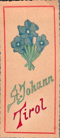 Vers 1950 ? Rare Carte Souvenir De ST JOHANN TIROL / FLEURS PEINTE A LA MAIN - St. Johann In Tirol