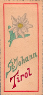 Vers 1950 ? Rare Carte Souvenir De ST JOHANN TIROL / FLEURS PEINTE A LA MAIN - St. Johann In Tirol