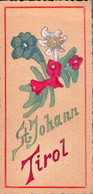 Vers 1950 ? Rare Carte Souvenir De ST JOHANN TIROL / FLEURS PEINTE A LA MAIN - St. Johann In Tirol