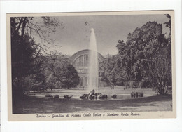 18686 " TORINO-GIARDINI DI PIAZZA CARLO FELICE E STAZIONE DI PORTA NUOVA " -VERA FOTO-CART. POST. SPED.1936 - Stazione Porta Nuova