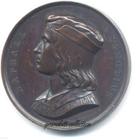 RAFFAELLO SANZIO RARA MEDAGLIA DEL CERBARA 1850 CIRCA - Professionals/Firms