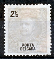 !										■■■■■ds■■ P.Delgada 1898 AF#13 * King Carlos Mouchon 2,5 Réis (x0052) - Ponta Delgada