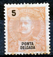 !										■■■■■ds■■ P.Delgada 1898 AF#14 (*) King Carlos Mouchon 5 Réis (x0078) - Ponta Delgada