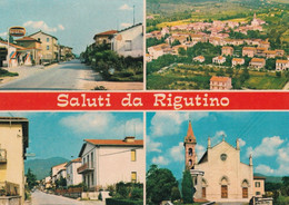 SALUTI DA RIGUTINO - CARTOLINA FG SPEDITA NEL 1982 - VEDUTINE - IMPIANTO DI DISTRIBUZIONE TOTAL - Arezzo