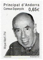 260885 MNH ANDORRA. Admón Española 2011 PERSONAJE - MIQUEL MARTI POL - POETA CATALAN - Used Stamps