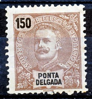 !										■■■■■ds■■ P.Delgada 1898 AF#23* King Carlos Mouchon 150 Réis (x0091) - Ponta Delgada