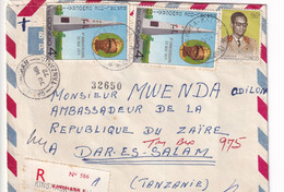 Brief / Lettre - Kinshasa To Dar Es Salaam - Tanzania / Tanzanië - 1972 - Aangetekend / Recommandé - Lettres & Documents