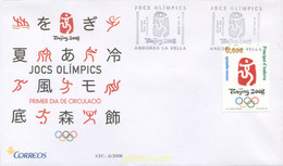 236992 MNH ANDORRA. Admón Española 2008 29 JUEGOS OLIMPICOS VERANO PEKÍN 2008 - Oblitérés