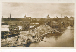Carte Photo Orléans (45 Loiret) 1944 Le Pont Royal Détruit Et La Passerelle Provisoire - Orleans