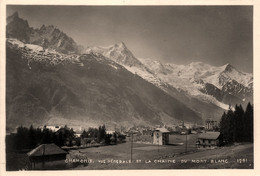 Chamonix Mont Blanc * Carte Photo * Vue Générale Et La Chaine Du Mont Blanc - Chamonix-Mont-Blanc