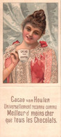 Chromo Vers 1890 Cacao Van Houten Fabricant Hollande : à Système S'ouvre Femme Sourit Quand C'est Chocolat Van Houten - Van Houten