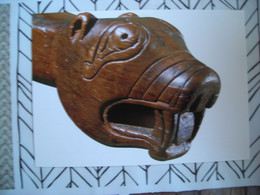 Représentation Du Timbre, Carved Animal Head, Sculpté Tête D'animal Sculpté - Groenland