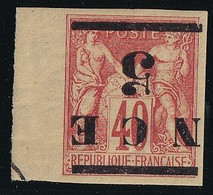 Nouvelle Calédonie N°6a - Surcharge Renversée - Neuf * Avec Charnière - TB - Ungebraucht