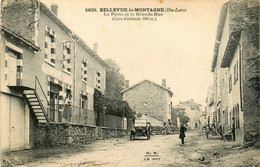 Bellevue La Montagne * La Grande Rue Et La Poste Du Village * Automobile Voiture Ancienne - Other & Unclassified